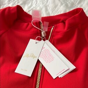 Lilly Pulitzer Red Zip-Up Jacket